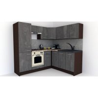 Bucatarie de Colt GENA NEW 7 DR. 180-210, Cu Corp de Cuptor, Wenge / Decor K352